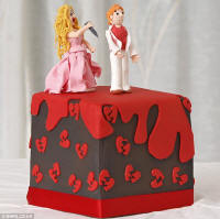 The icing on the cake: Mrs Millar's quirky designs are based on traditional wedding cakes